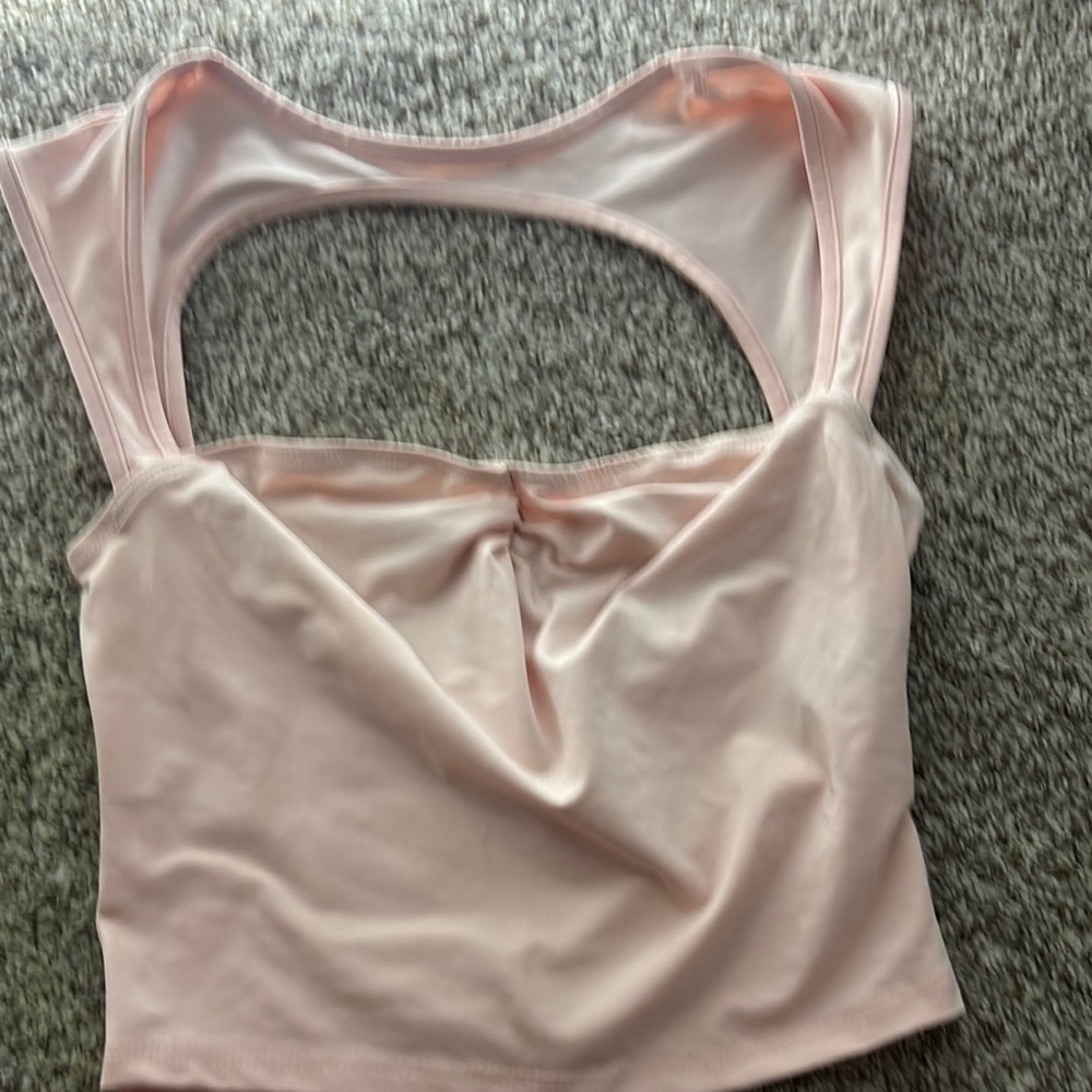 Pink Sleeveless Crop Top